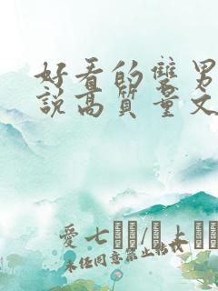 好看的双男主小说高质量文笔好