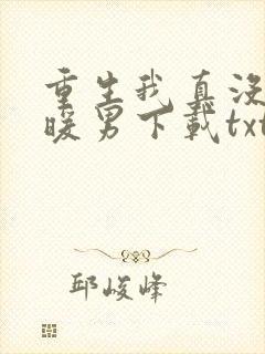 重生我真没想当暖男下载txt