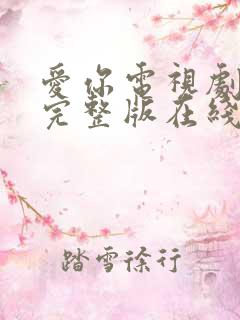 爱你电视剧免费完整版在线观看高清