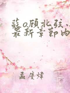 苏o顾北弦小说最新章节内容