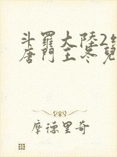 斗罗大陆2绝世唐门王冬儿和霍雨浩