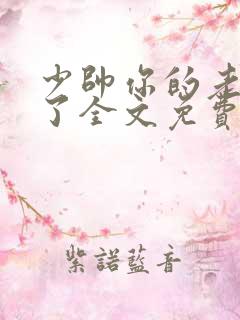 少帅你的老婆跑了全文免费读