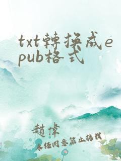 txt转换成epub格式