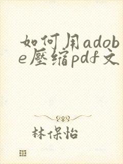 如何用adobe压缩pdf文件大小