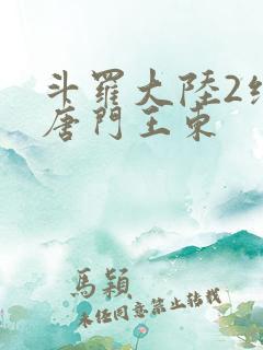 斗罗大陆2绝世唐门王东