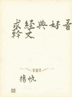 求经典好看的高干文