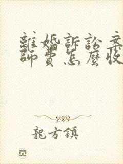 离婚诉讼案的律师费怎么收费的