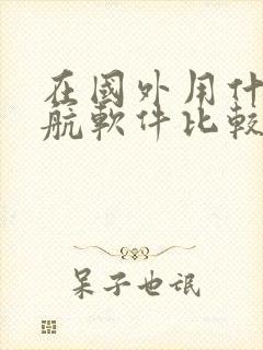 在国外用什么导航软件比较好