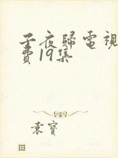 子夜归电视剧免费19集