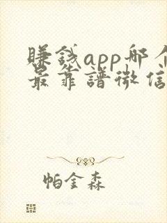 赚钱app哪个最靠谱微信