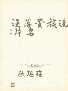 没落贵族琉璃川:片名