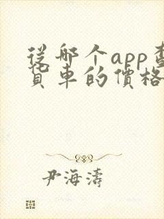 从哪个app查货车的价格