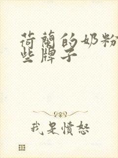 荷兰的奶粉有哪些牌子