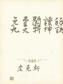 免费阅读的小说九天斩神诀