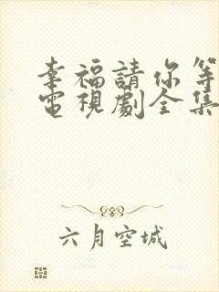 幸福请你等等我电视剧全集免费观看26集