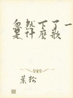 忽然下了一场雨是什么歌