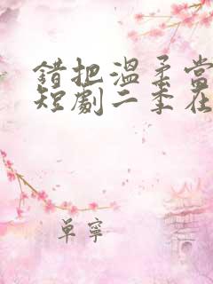 错把温柔当情深短剧二季在线观看