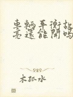 车辆平衡故障灯亮还能开吗?