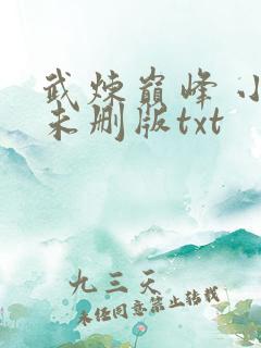 武炼巅峰 小说未删版txt