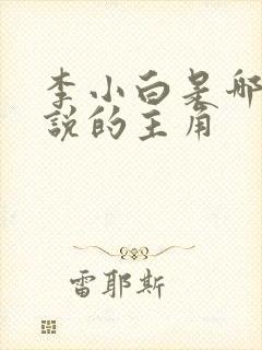 李小白是哪部小说的主角