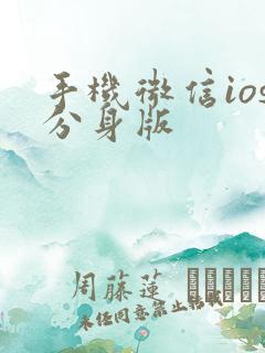 手机微信ios分身版