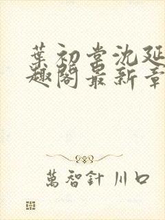 叶初棠沈延川笔趣阁最新章节更新