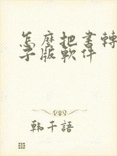 怎么把书转成电子版软件