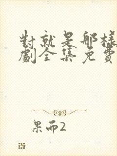 对就是那样电视剧全集免费观看国语