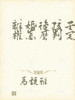 离婚后孩子抚养权怎么判定