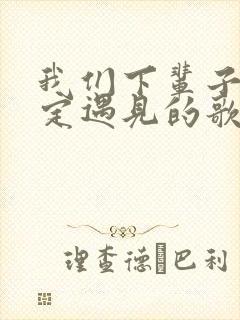 我们下辈子不一定遇见的歌词