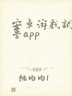 安卓游戏试玩平台app