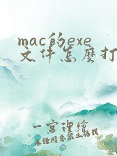 mac的exe文件怎么打开