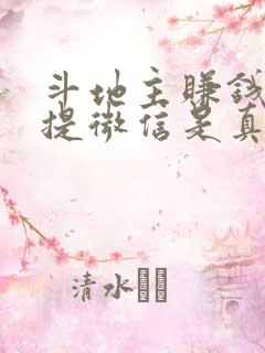 斗地主赚钱版 提微信是真的吗