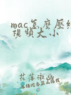 mac怎么压缩视频大小