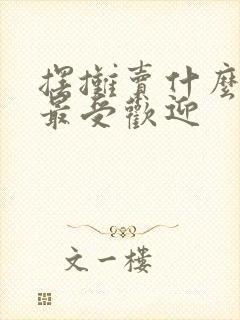 摆摊卖什么小吃最受欢迎