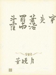 斗罗萧炎穿越成霍雨浩