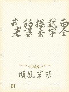 我的总裁白富美老婆秦宇全本