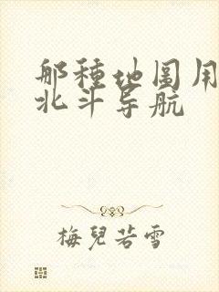 那种地图用的是北斗导航