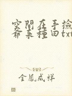 空间在手捡个王爷来种田txt免费下载