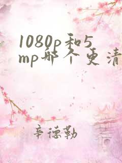 1080p和5mp哪个更清晰