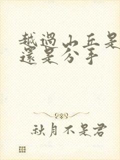 越过山丘是表白还是分手