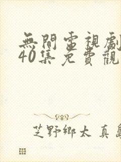 无间电视剧全集40集免费观看下载