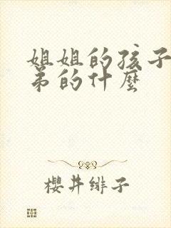 姐姐的孩子是弟弟的什么