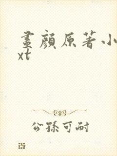 昼颜原著小说txt