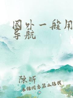 国外一般用什么导航