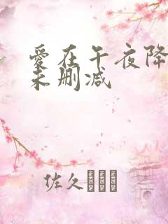 爱在午夜降临前未删减