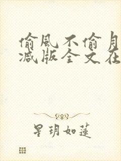 偷风不偷月无删减版全文在线阅读