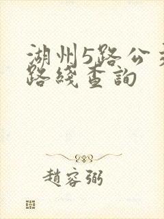 湖州5路公交车路线查询