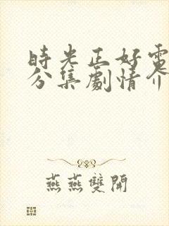 时光正好电视剧分集剧情介绍