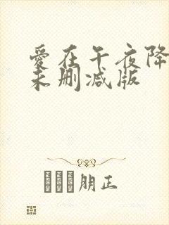 爱在午夜降临前未删减版